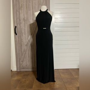 Black form fitted dress